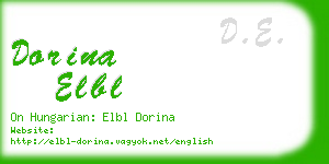 dorina elbl business card